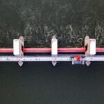 Aerial drone shot of a modern hydroelectric power station in Welch, MN.